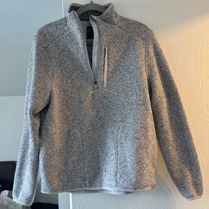 Figs Women's Heathered Gray Zip-Up Top